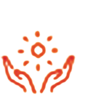 Hands and Sun Donate Icon