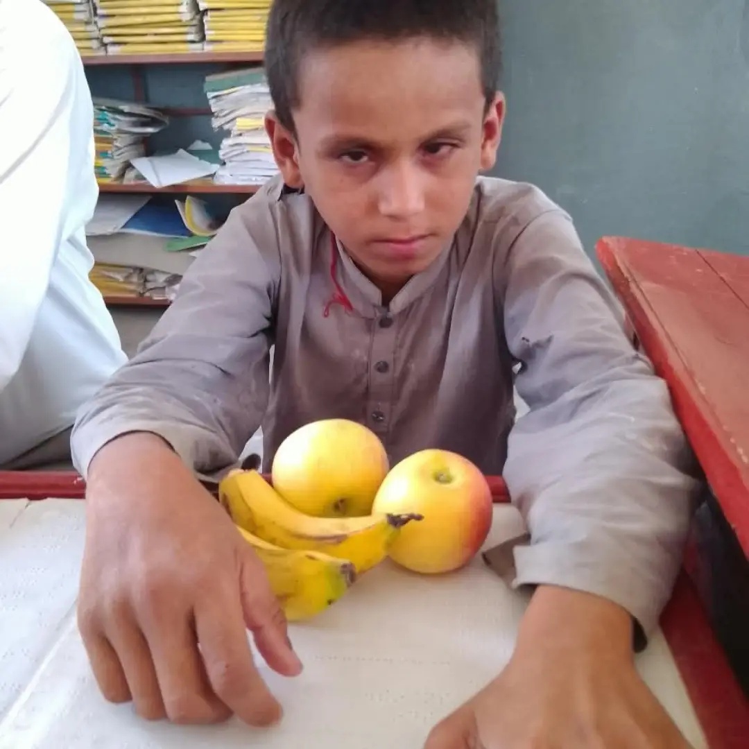 Fruit Distribution Drive #01 at Darkshan Model School on September 16th - 2026. Students and staff members received apples and bananas.