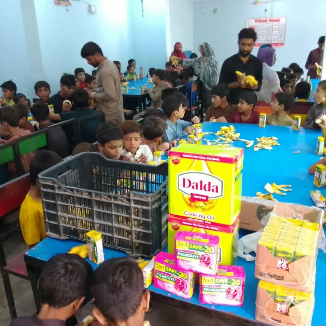 On September 25th - 2026, Shakarganj Foundation distributed 10 ltr of Cooking Oil snf 15 Soap bars to Sweet Home - Jhang.Bananas and Mango Refresh Juice packets were also distributed among Students and Staff members.Donating to a Children's Home profoundly impacts the lives of children by improving access to basic needs such as food, shelter, and healthcare. By providing these essential items, we empower them to flourish and reach their full potential. Shakarganj Foundation remains committed to supporting Sweet Homes as part of our Social Action Program.