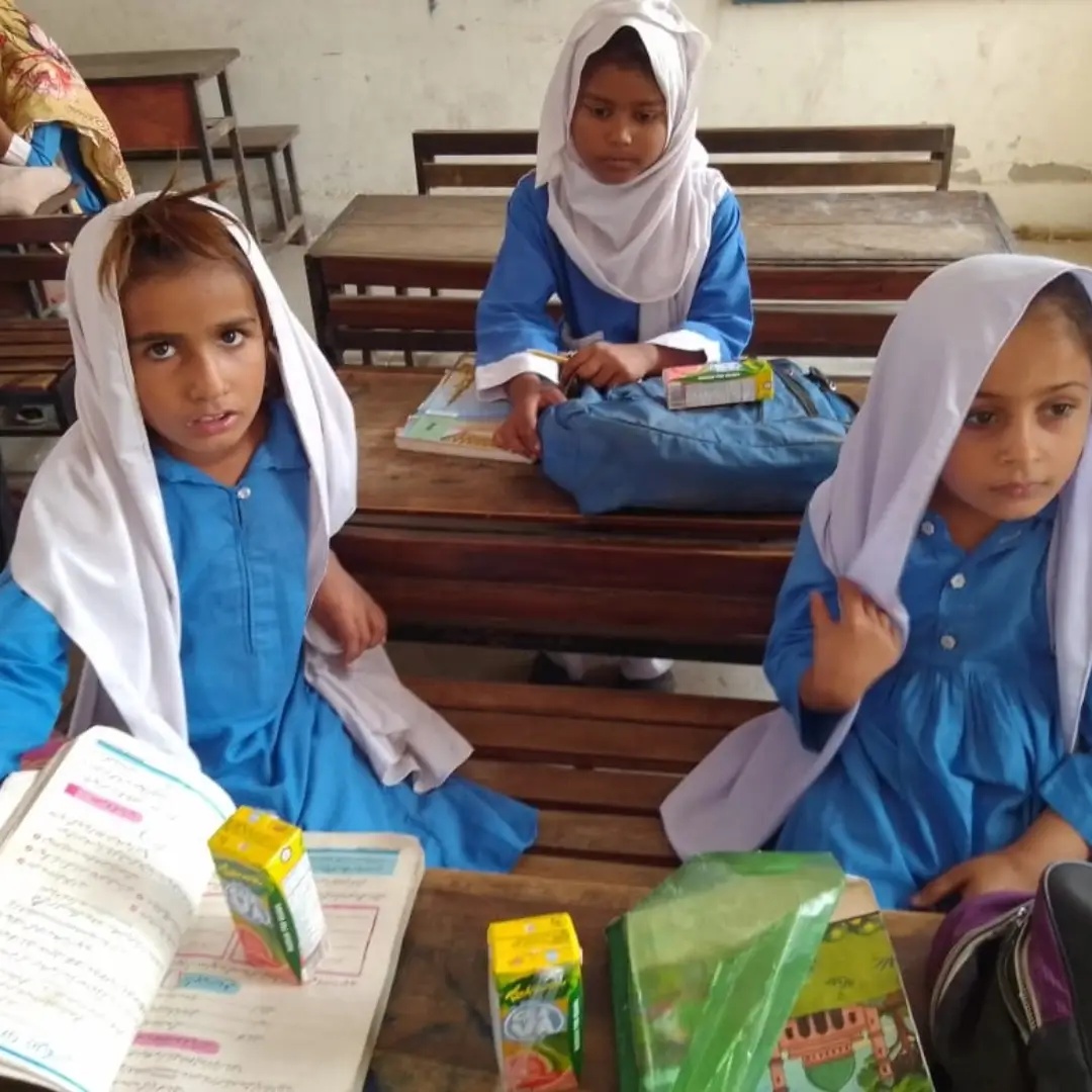 Any time juice distribution at SAS-03-GGES Insaf School